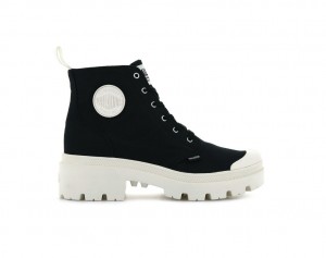 Palladium Pallabase Twill Stövlar Dam Svarta | ODLKZPG-92