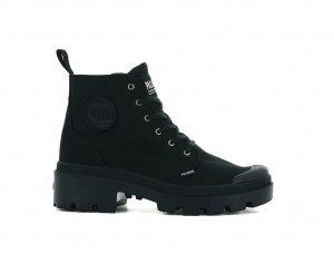 Palladium Pallabase Twill Stövlar Dam Svarta Svarta | WPFOAMU-25