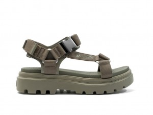 Palladium Pallacruise Strap Sandaler Dam Gröna | KWAQEDJ-23