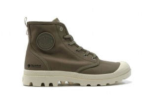 Palladium Pampa Hi Zip Organic Stövlar Barn Gröna | AVWMGOY-36