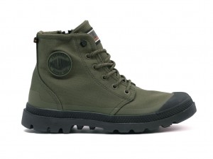 Palladium Pampa Rcyl Lt+wp+zip Stövlar Herr Olivgröna | NWIOVYM-15