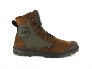 Palladium Pampa Sport Cuff Wpn Stövlar Herr Bruna Vita | UIZSXGV-95
