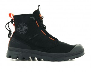 Palladium Pampa Travel Lite Stövlar Barn Svarta Svarta | AOYXFZN-47