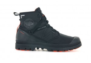 Palladium Pampa Travel Lite+ Vattentäta Stövlar Dam Svarta Svarta | RICHMQV-63