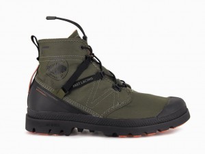 Palladium Pampa Travel Lite+ Vattentäta Stövlar Dam Olivgröna | FGJLXCM-69