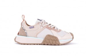Palladium Troop Runner Sneakers Barn Vita Grädde | MGSOANK-06